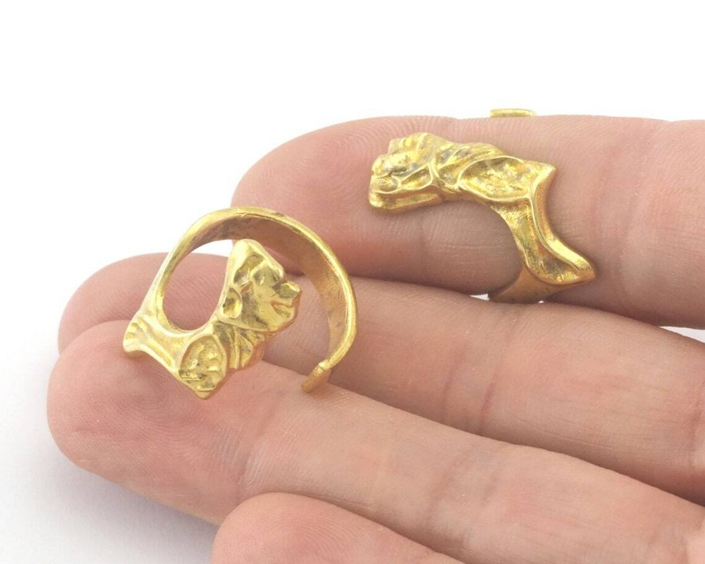 Organic Statement Adjustable Ring Raw brass (7 - 9US inner size) 4333