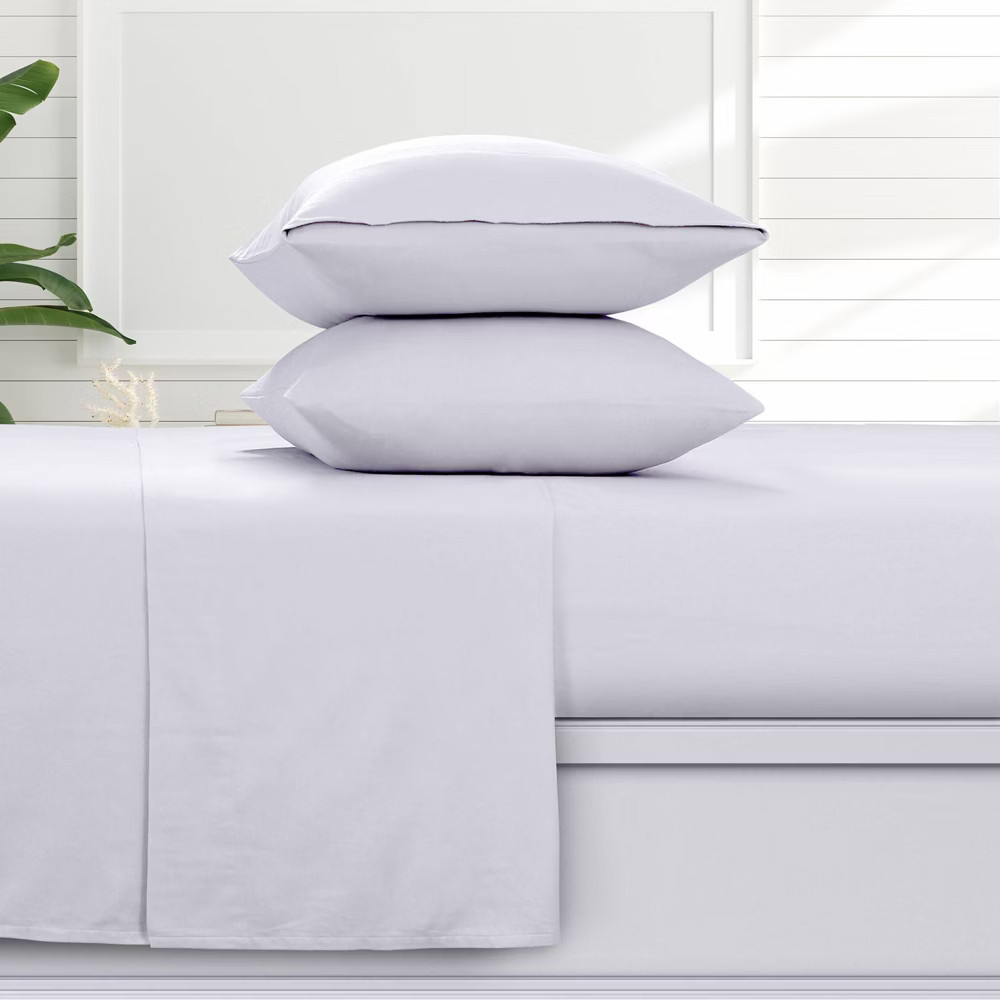 Queen 170 GSM Extra Deep Pocket Flannel Sheet Set White - Azores