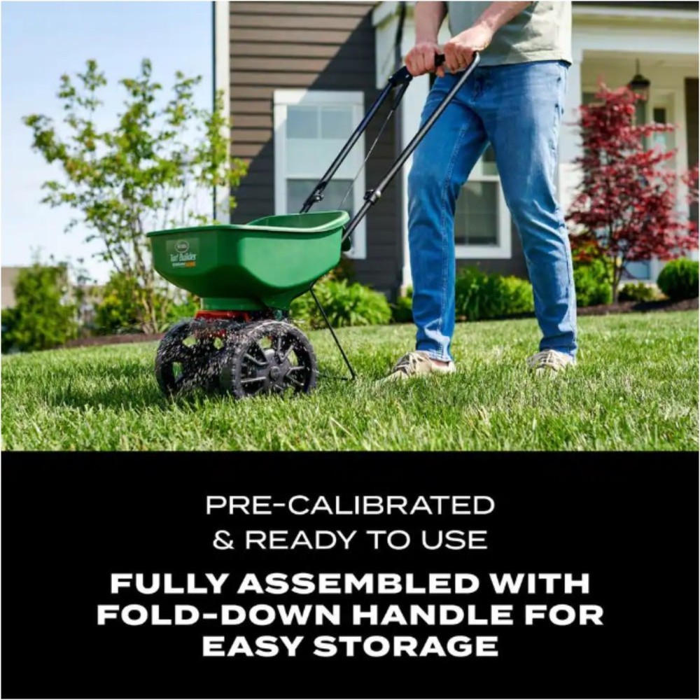 Turf Builder Edgeguard Mini Broadcast Spreader for Seed,Fertilizer,Salt,Ice Melt