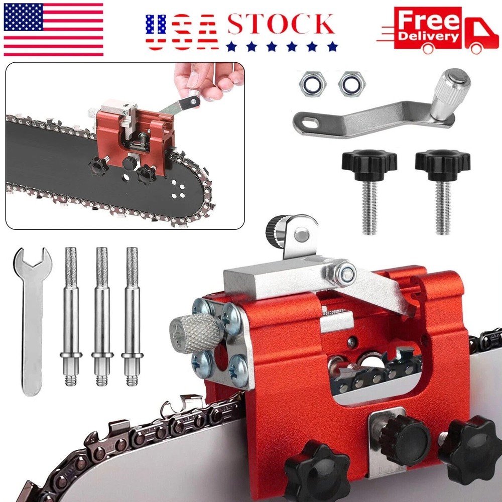 Portable Chainsaw Sharpening Jig Sharpener Kit for 12-20" Chainsaw &Electric Saw