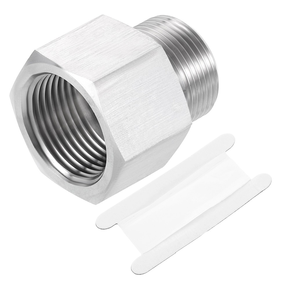 Pipe Fitting Reducing Adapter M25 x 3/4" NPT Reducer Connector Silver
