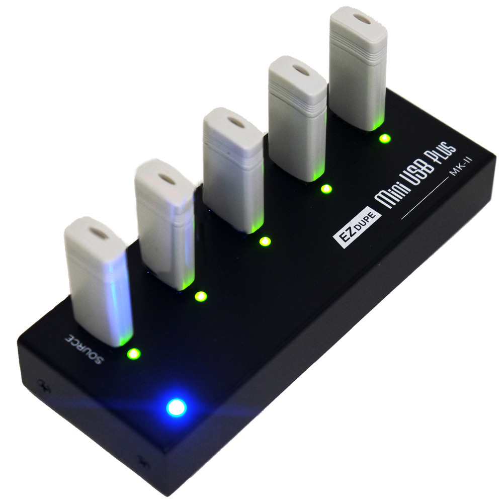 EZ Dupe 1 to 4 USB Duplicator - Multiple Flash Media Drive Clone Copier 45MB/Sec