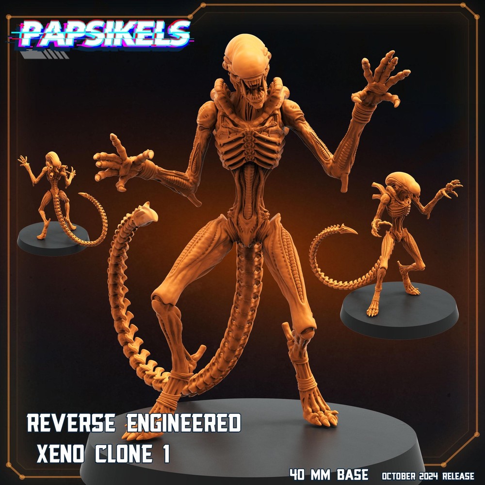 Reverse Engineered Xeno Clones - Resin Sci Fi Alien Predator Mini | Papsikels