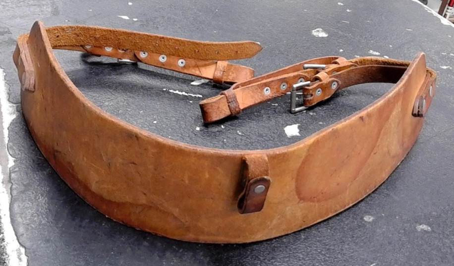 Vintage Seasoned Leather Surcingle Girth Strap!!