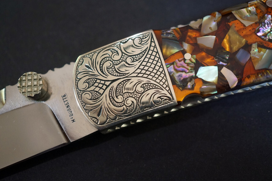 HARVEY McBURNETTE Custom Front Lock Folder Knife RARE RARE