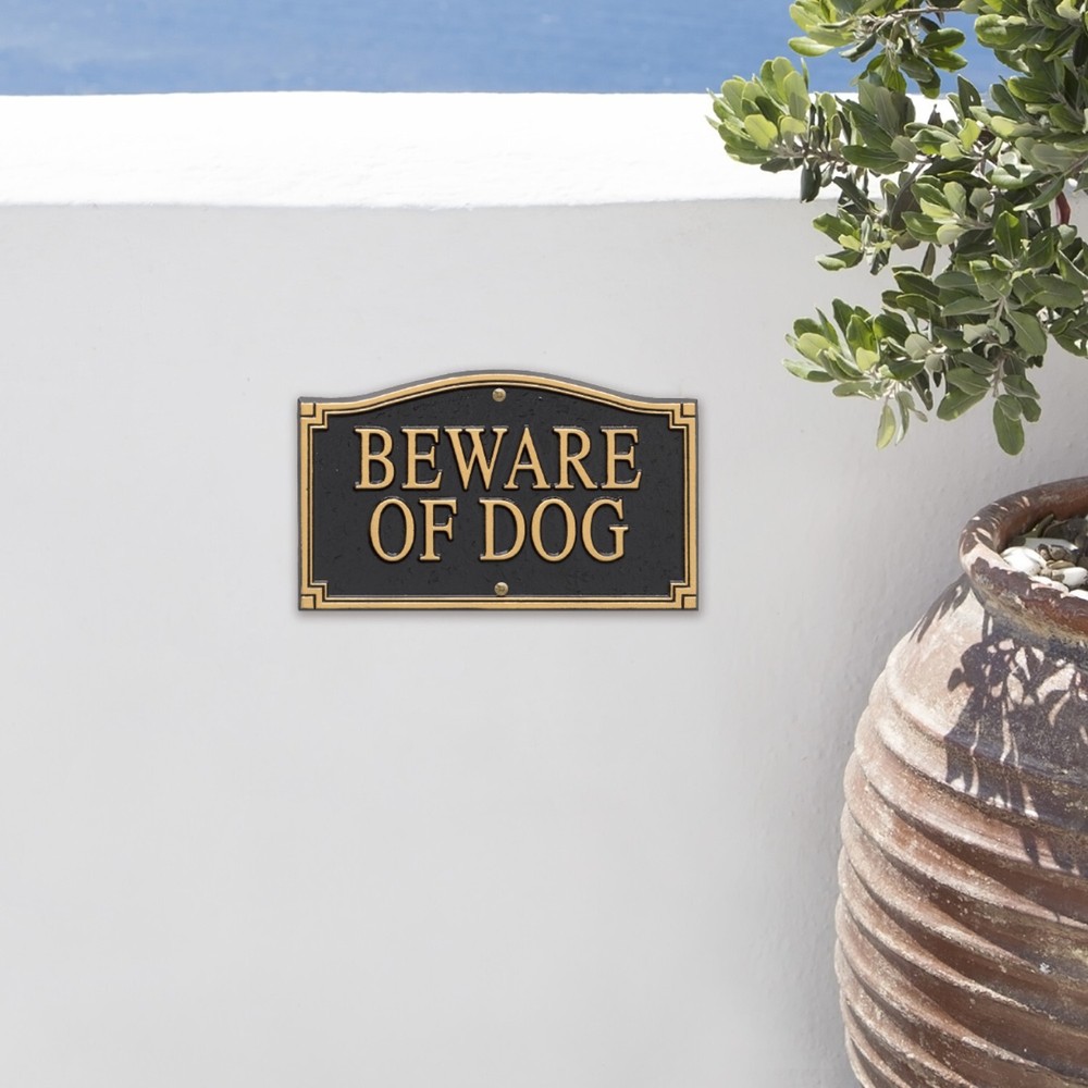 Beware of Dog Lawn/Wall Statement Sign