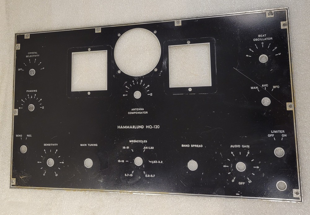 Hammarlund HQ-120 Original Front Face Plate Used