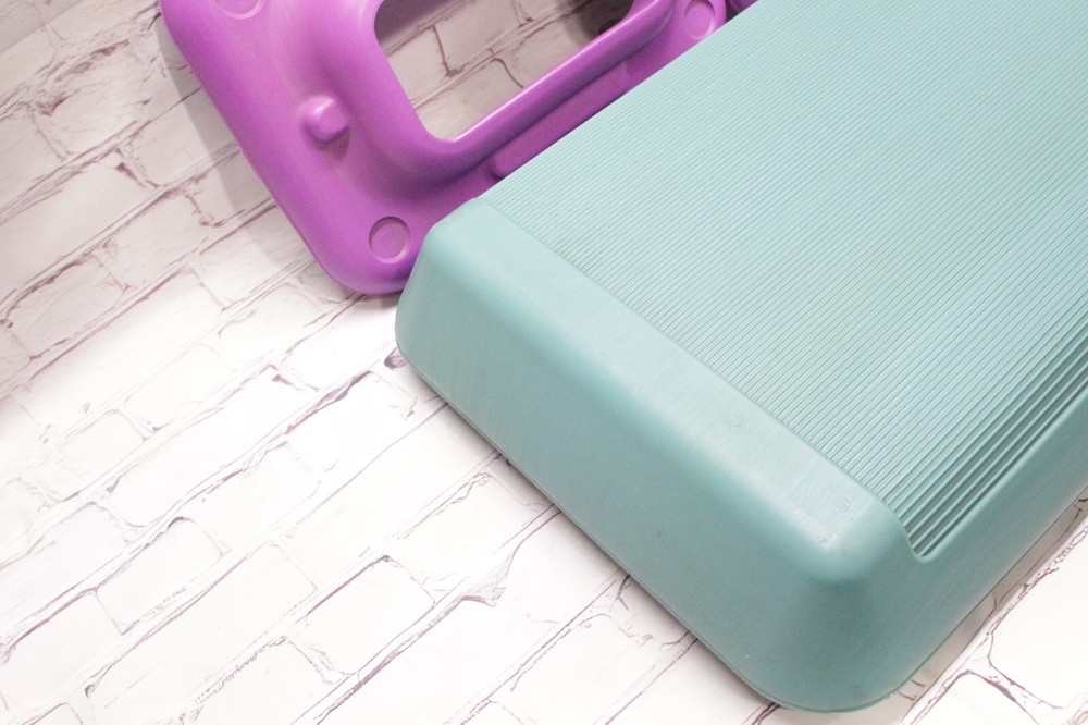 Vintage The Step Original Aerobic Platform 2 Risers