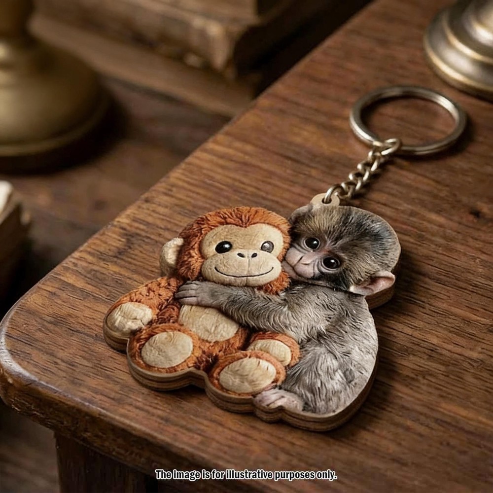 2 Pack Punch Monkey Keychain Team Punch Plush Keychain