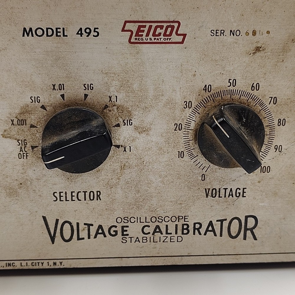 Vintage EICO Model 495 Oscilloscope Voltage Calibrator Stabilized