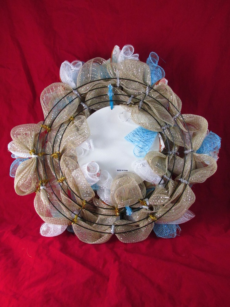 Woodland Cruffle Bubble Deco Mesh Fall Wreath