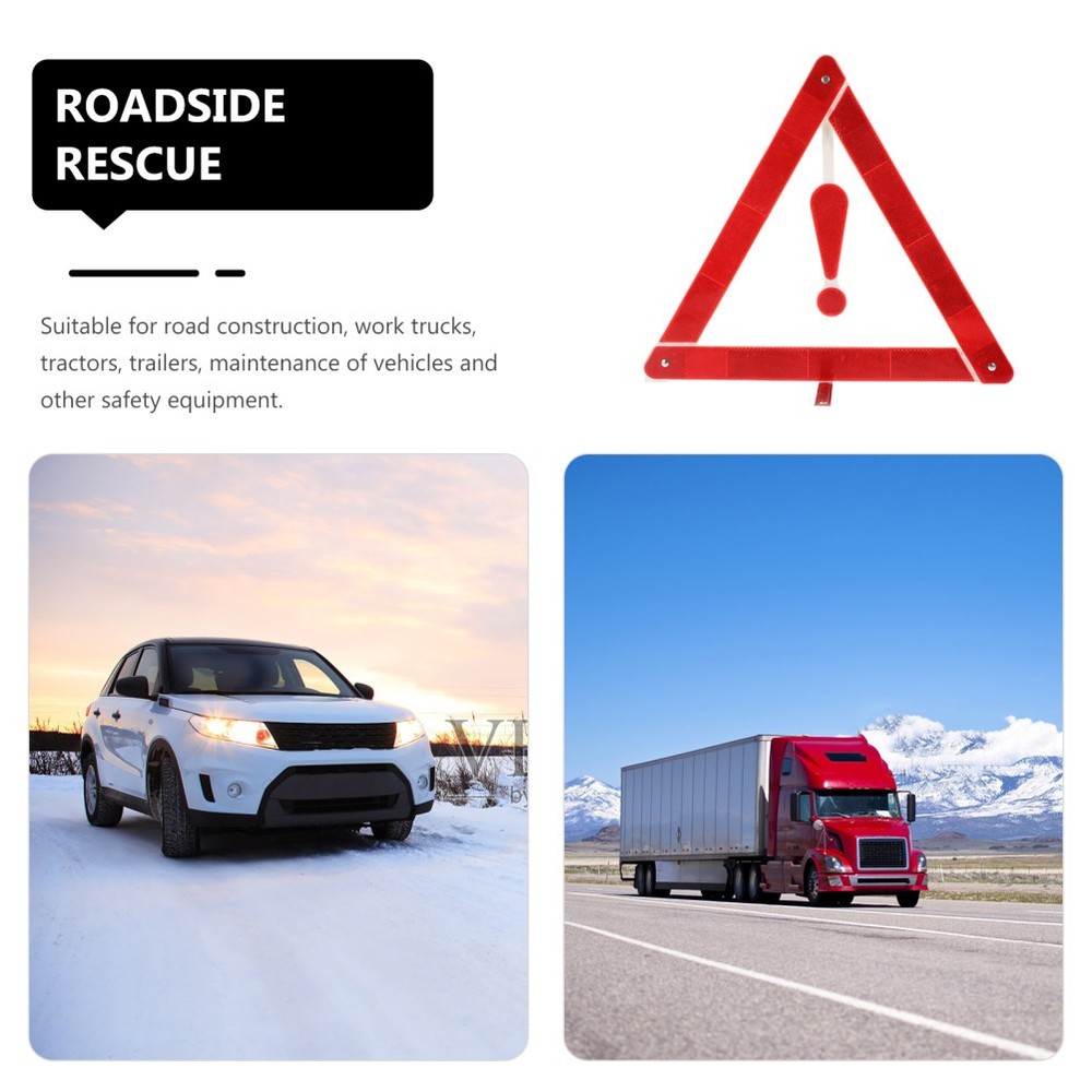 2PCS Reflective Warning Sign Foldable Triangle Car Hazard Breakdown Car Motor