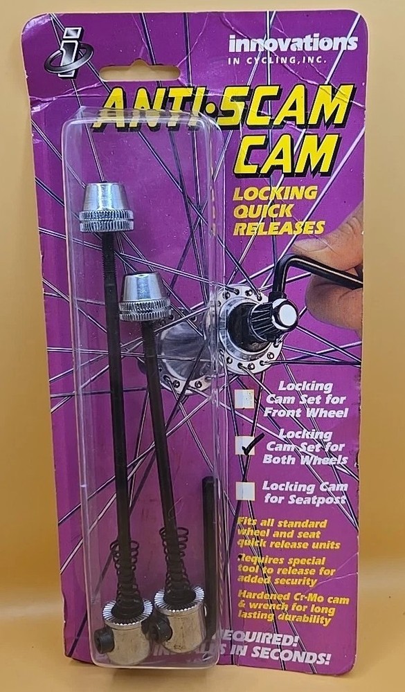 Vintage Innovations Anti-Scam Locking Cam Set For Both Wheels With Quick Release