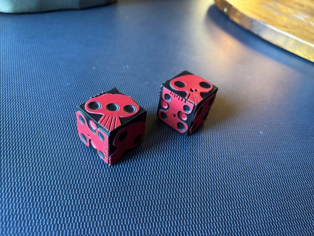 Oogie Boogie Inspired Dice 1.25" Square - Homemade