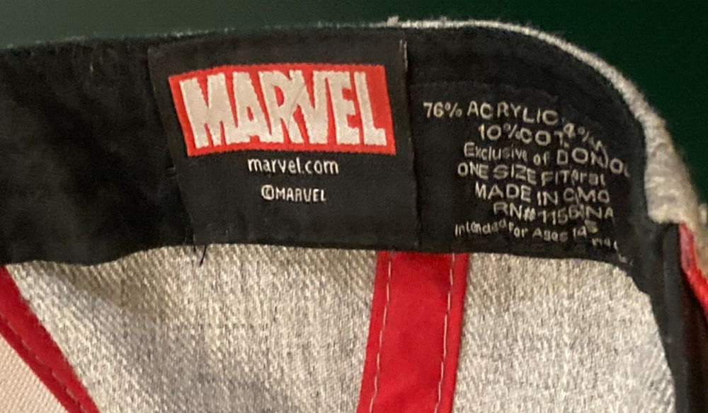Marvel Comics Deadpool Classic Logo Gray & Red Snapback Baseball Cap Hat