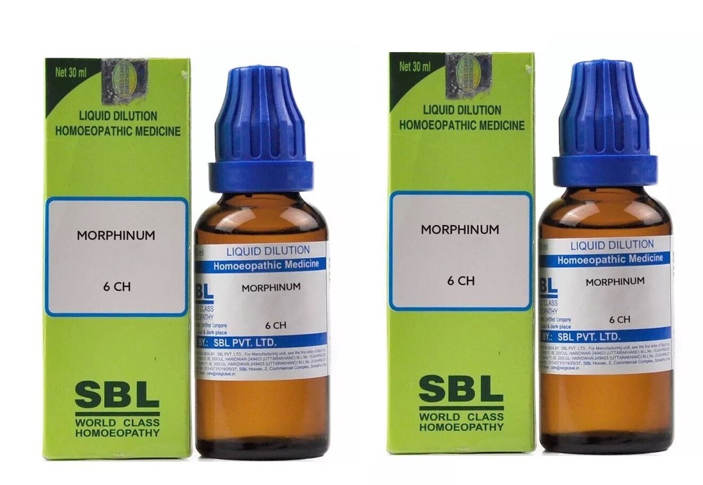 (2 Pack) SBL Homeopathic Morphinum  6 CH (30ml Each) Dilution