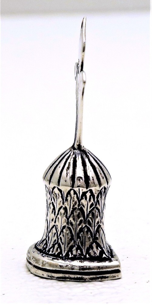 Rome Italy Solid Silver Candle Snuff Pendant Marked c 1830