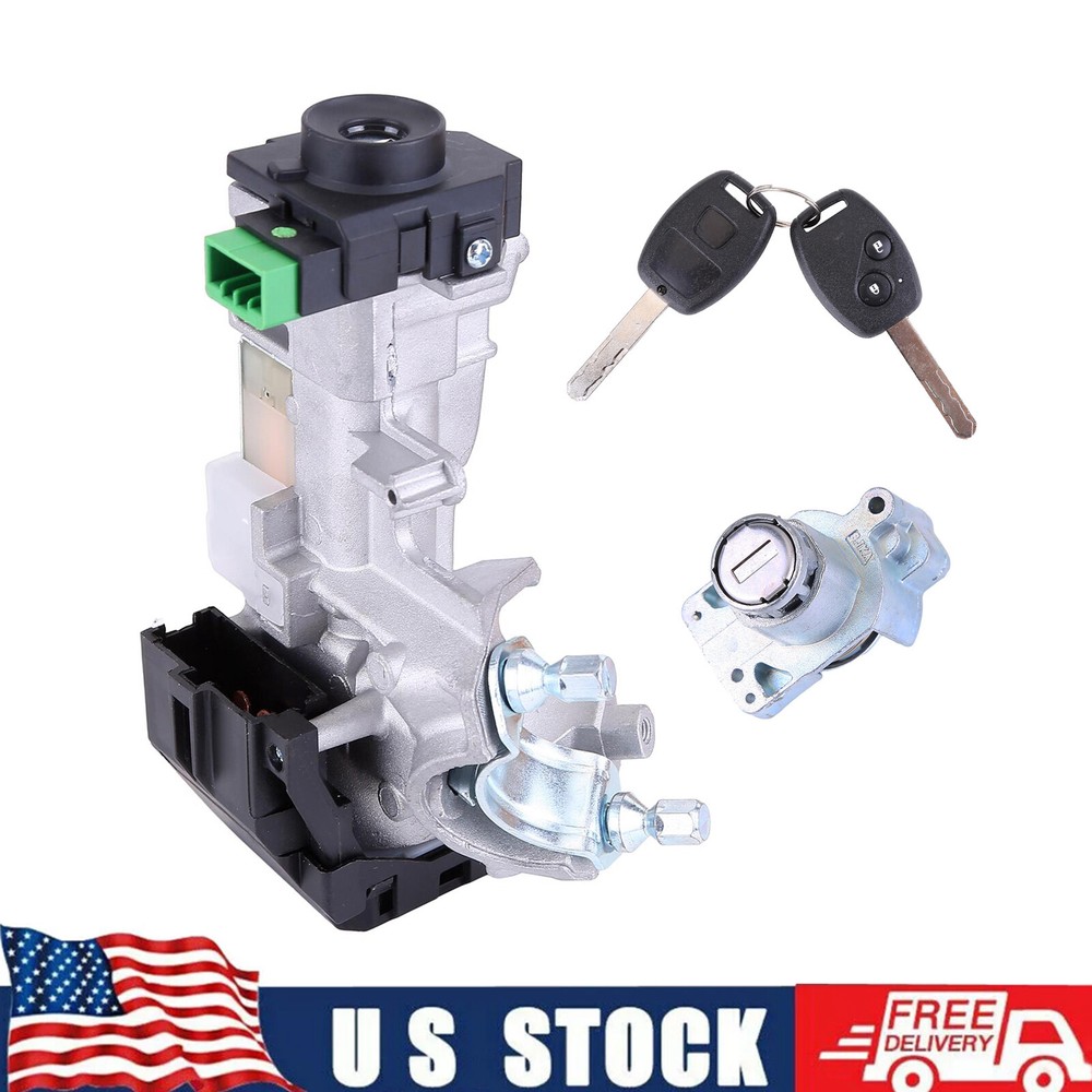 Ignition Switch Cylinder Lock Assembly Set w/ 2 Keys For Honda Pilot 2009-2015