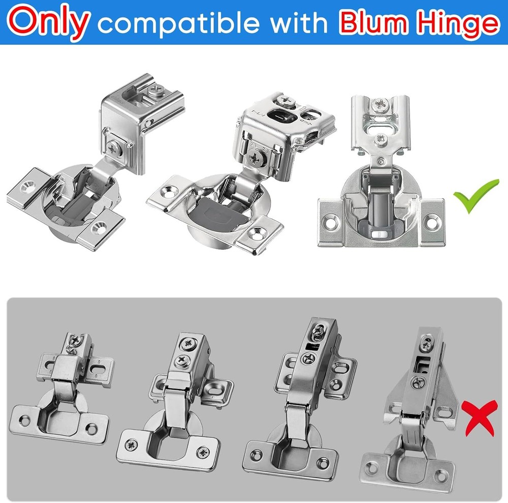 55pcs Door Hinge shims Cabinet Restrictor Clips, 86 Degree Angle Restriction ...