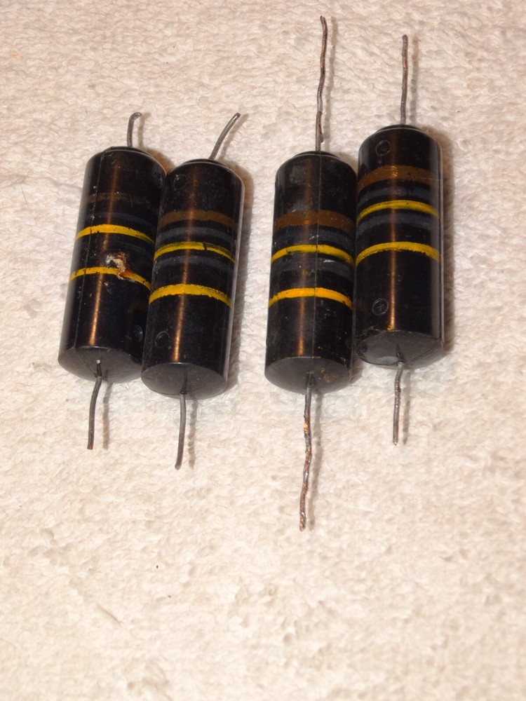 4 - Sprague Bumble Bee Capacitor Pulls .1 400v *Vintage* #4