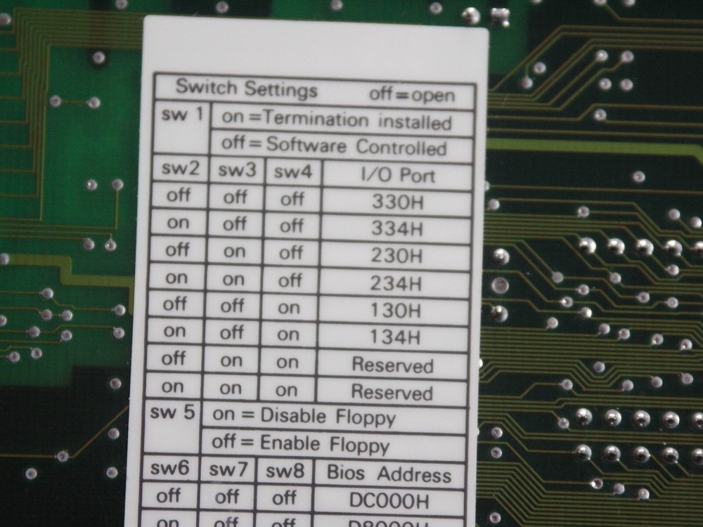 Adaptec AHA-1540-CF 50pin 16bit SCSI ISA Controller working pull