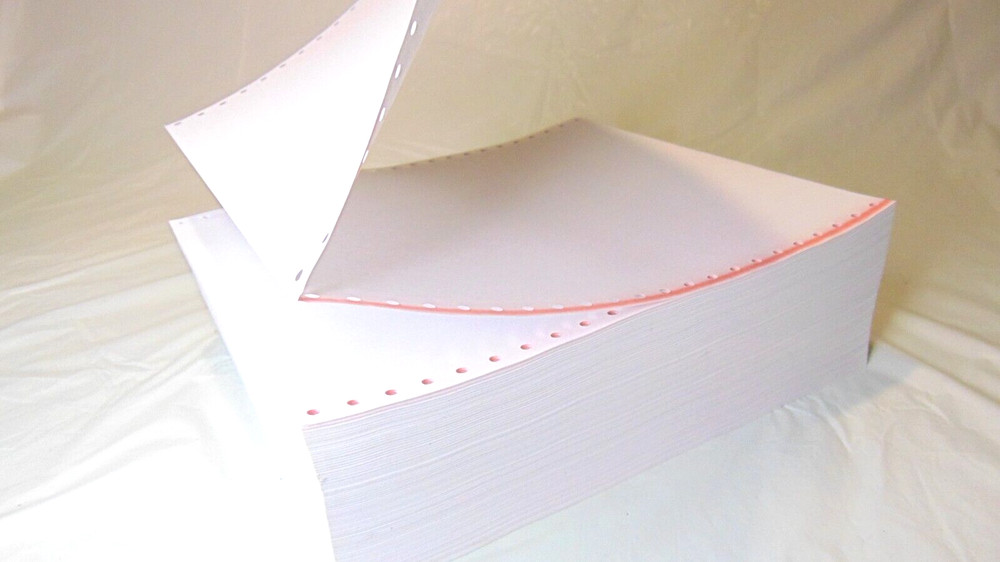 Continuous Feed Computer Paper for Dot Matrix Printer Blank 9.5X11 Inches