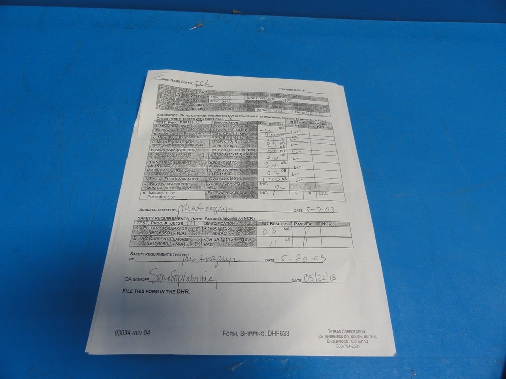 2002 GE AC-C3 Convex Array Replacement Probe for Acuson XP-128 & Aspen ~ 9929