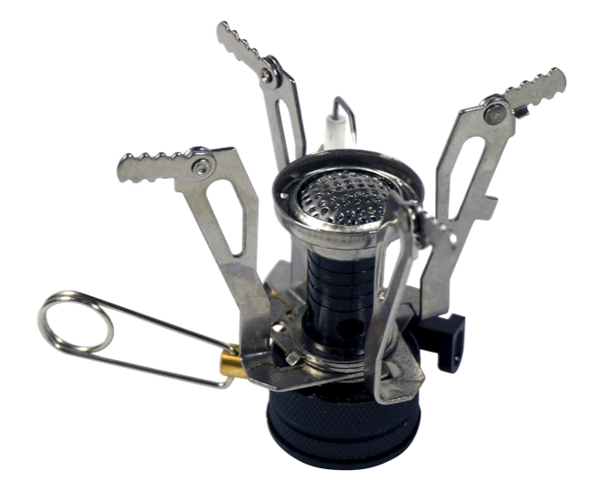 Stove Compact Survival Backpacking Camping Piezo Ignition Cooking Heating Fire