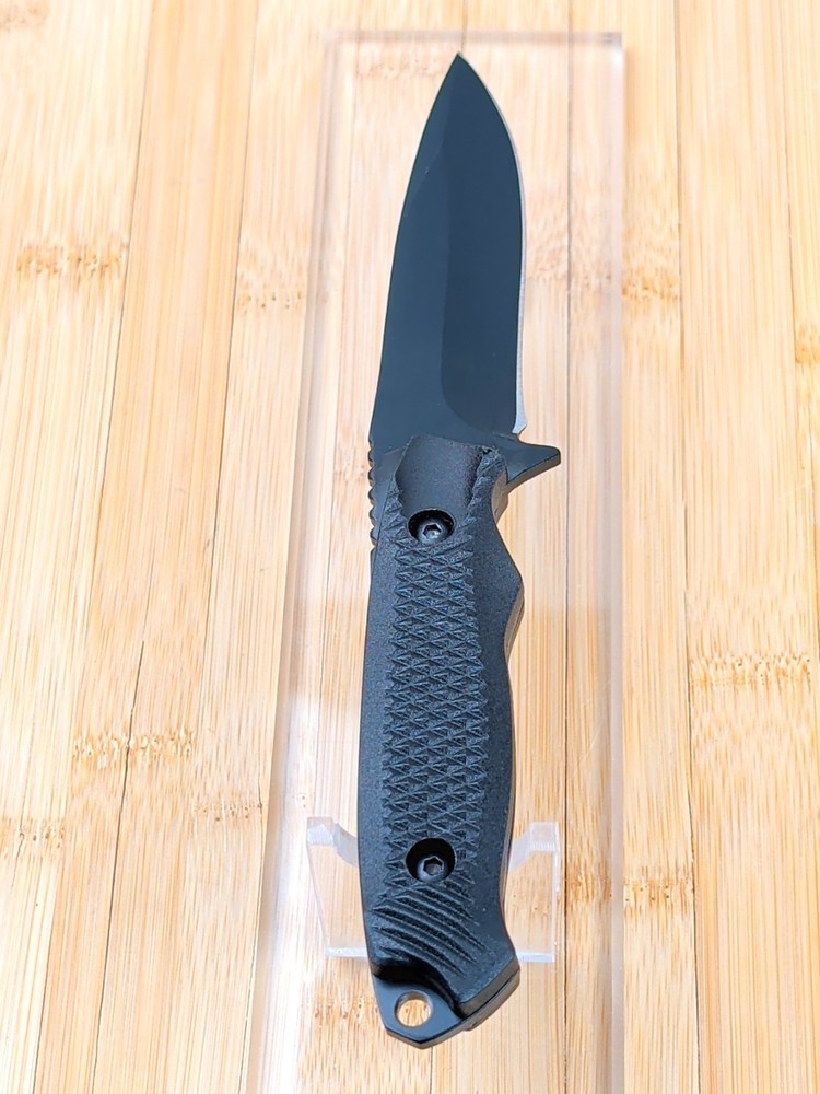 8" BLACK Mini Combat Knife w/ Polymer Handle & Sheath, 3.5" Fixed Blade, NEW