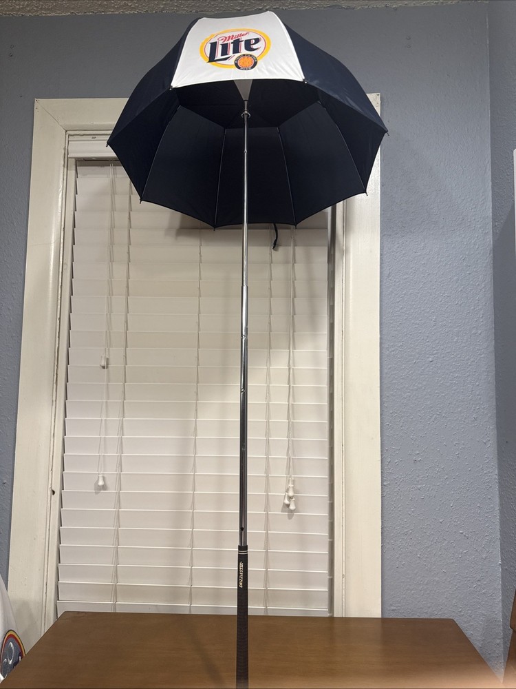 Drizzle Stick Golf Umbrella Miller Light Beer Promo