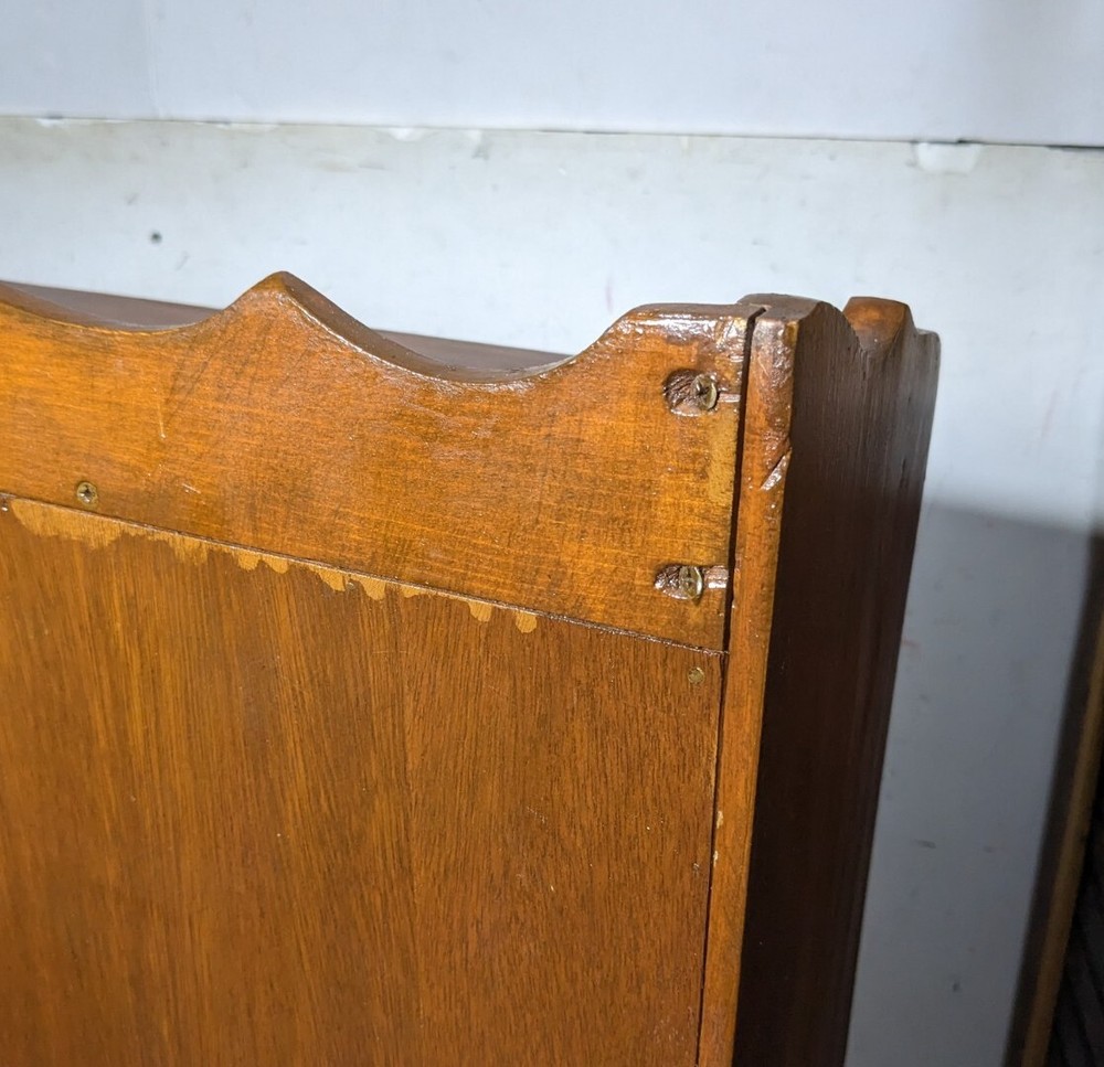 Vintage/Antique Rustic Drop Front Solid Wood Secretary/Writing Desk w/ Bookshelf