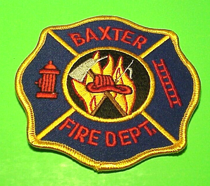 BAXTER  TEXAS  TX  4"  FIRE DEPT  PATCH  FREE SHIPPING!!!