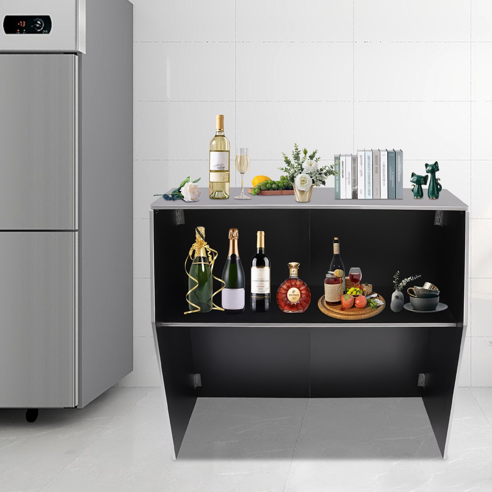 Rectangular Bar Cabinet Foldable Event Bar Portable Bar Cabinet Freestanding