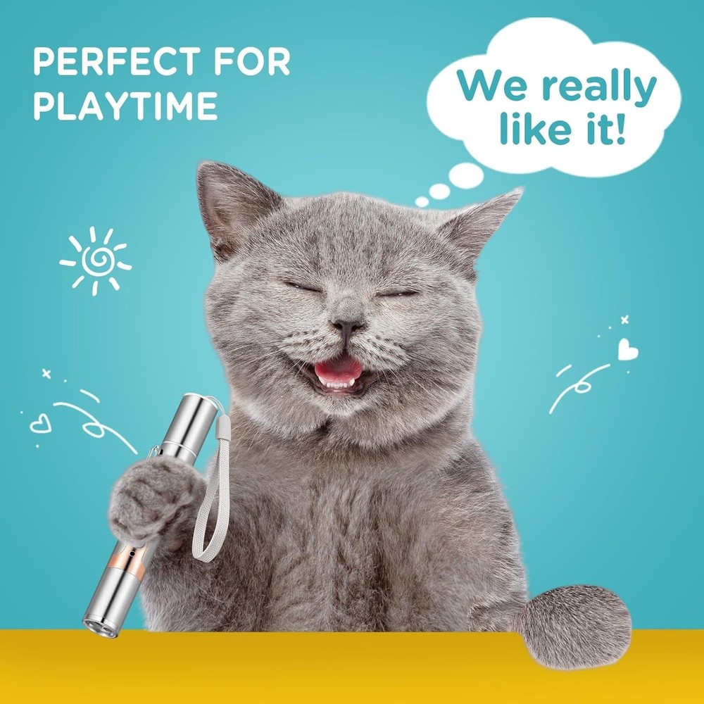 Multi-Functional USB Cat Toy - 3 Light Colors for Exciting Pet Play and Training