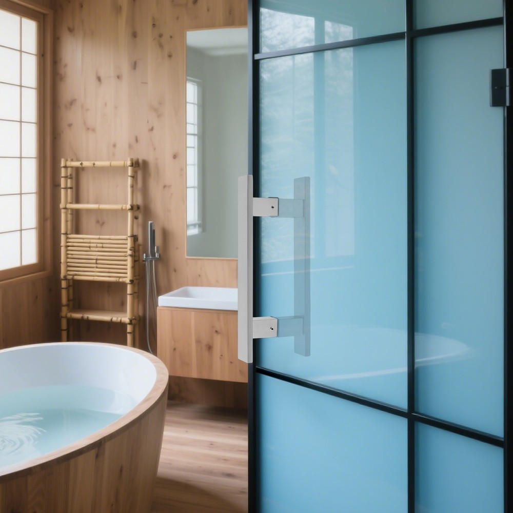 H-shaped Handle Sliding Door Handle Dual Sided Push Pull Handle Stainless Steel