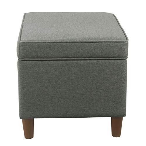 24" Storage Ottoman, Gray Gary