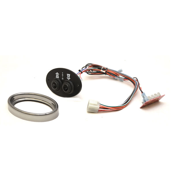 Triton Boat Push Button Panel TR151P03294 | 4 1/4 x 2 3/4 Inch Black