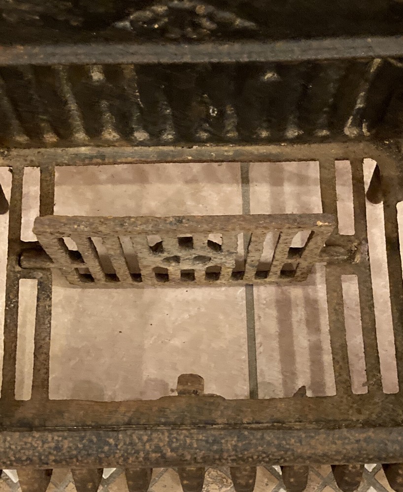 Victorian Cast Iron Coal Fireplace Basket Original