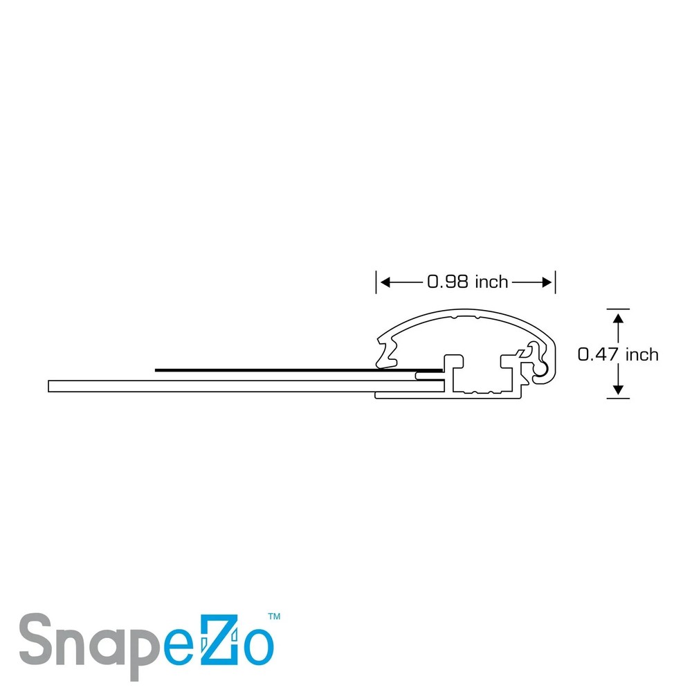 18x24 Black Snapezo® Snap Frame - 1" Profile, Front-Loading Snap Frame