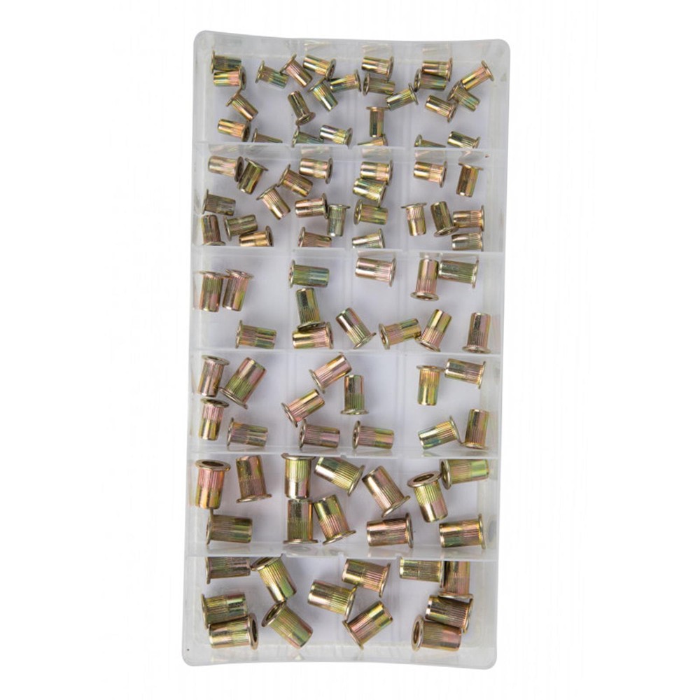 Bluespot 100 Pce Nut Rivets (M3 - M6) Mixed Selection