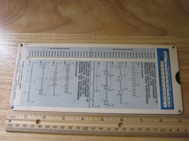Performer Rapid Transformer Selector Slide Chart 1973