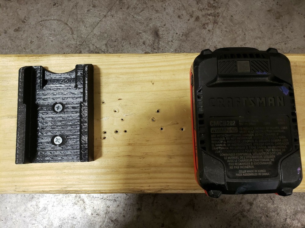 **2 Pack** Craftsman 20 Volt V20 Wall/Undershelf Locking Battery Holder Mount