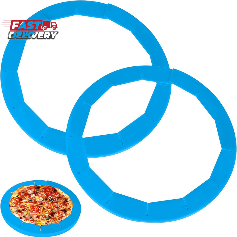 2 Pack Adjustable Pie Crust Shield Silicone Protectors - Bake Crust Protector Co