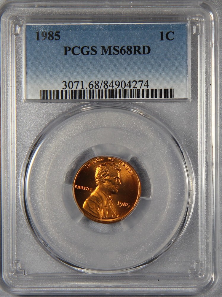 1985 Lincoln Memorial Cent Penny PCGS MS68 RD 1c