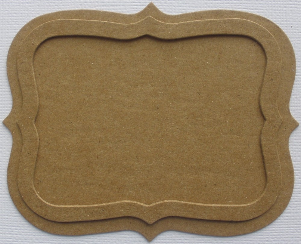 {4 Pc} BRACKET LAYERED NOTES - Bare Labels / Frames / Mats Chipboard Die Cuts
