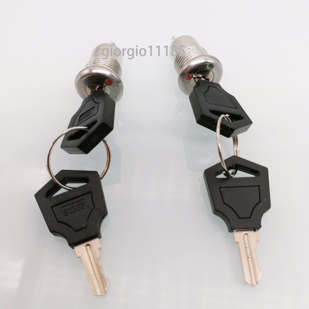US Stock 2pcs Key Switch ON/OFF Lock Switch Two Keys Ignition Function