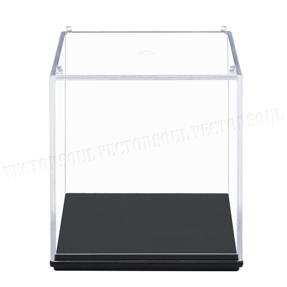 Clear Acrylic Display Box Case Perspex Dustproof Plastic Base Protection 2.75"H