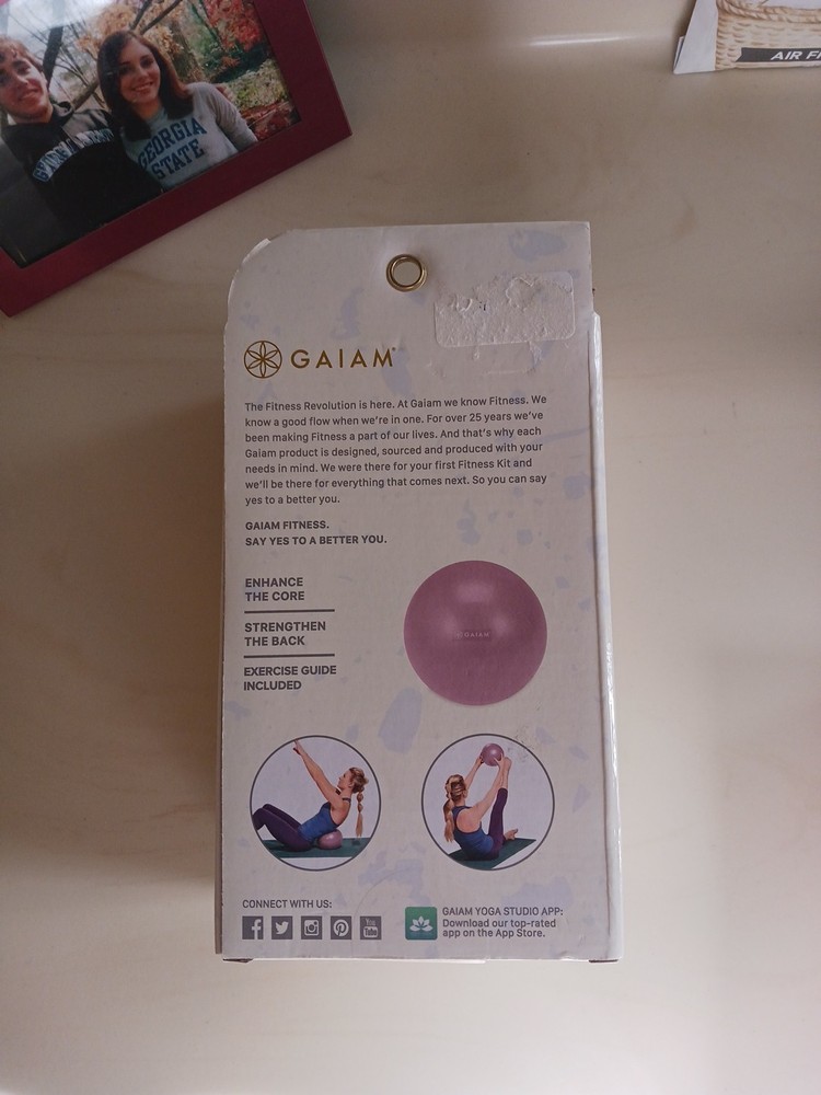 Gaiam Mini Ab Ball With Exercise Guide - New, Sealed