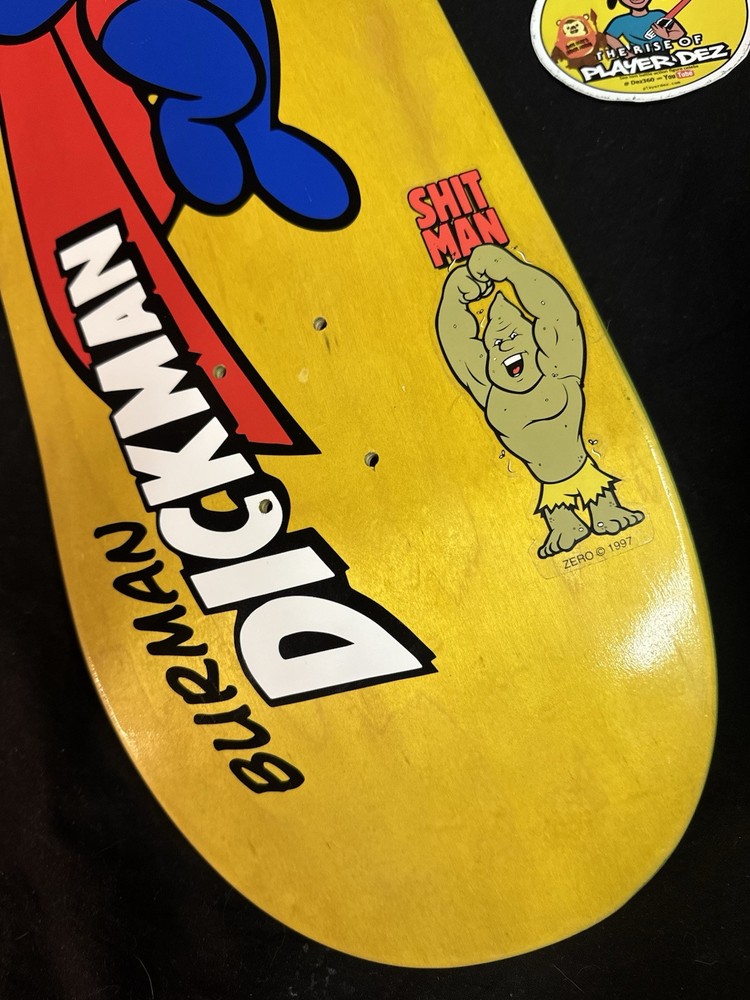 SUPER RARE Dane Burman Incredible D*ck Man Zero Skateboard Deck Pro Model