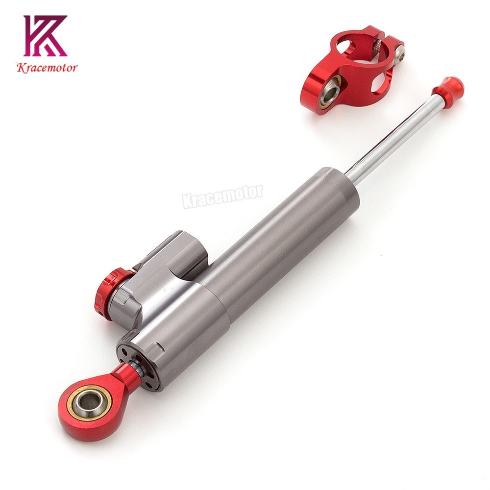 CNC Universal For Sprtobike Scooter ATV Steering Stabilizer Damper Linear Gray